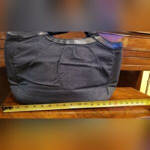 Free With Purchase Black Denim Tote Bag